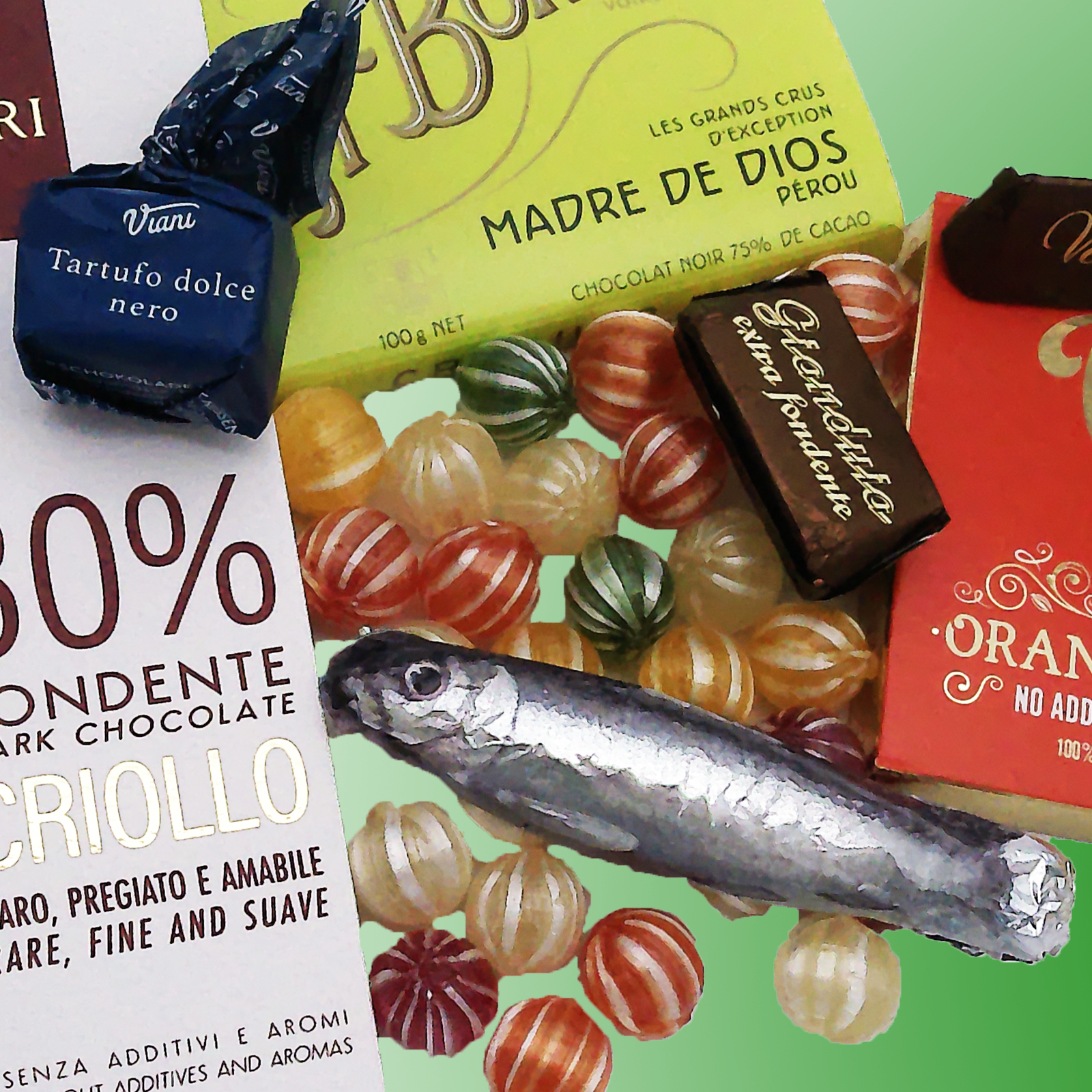 Süße vegane Produkte