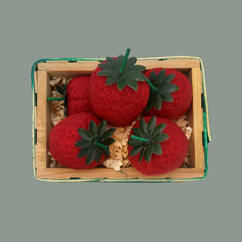 Edelmarzipan Erdbeerkörbchen