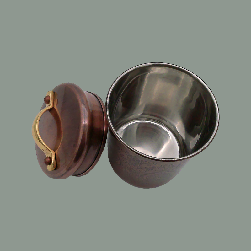 Edelstahl-Kupfer Dose