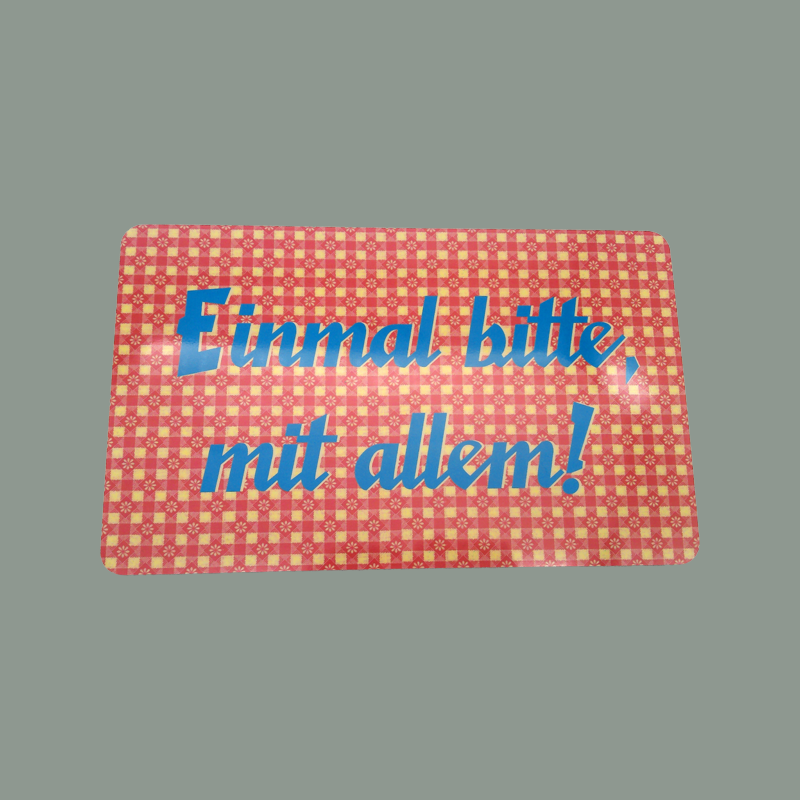 Frühstücksbrett 'Einmal bitte, mit allem!'