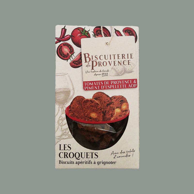 Gebäck mit Tomaten und Peperoni von 'Biscuiterie de Provence'