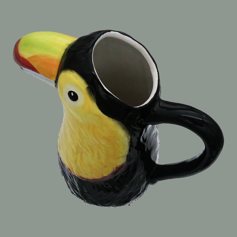 Krug/Vase 'Tukan' aus Keramik