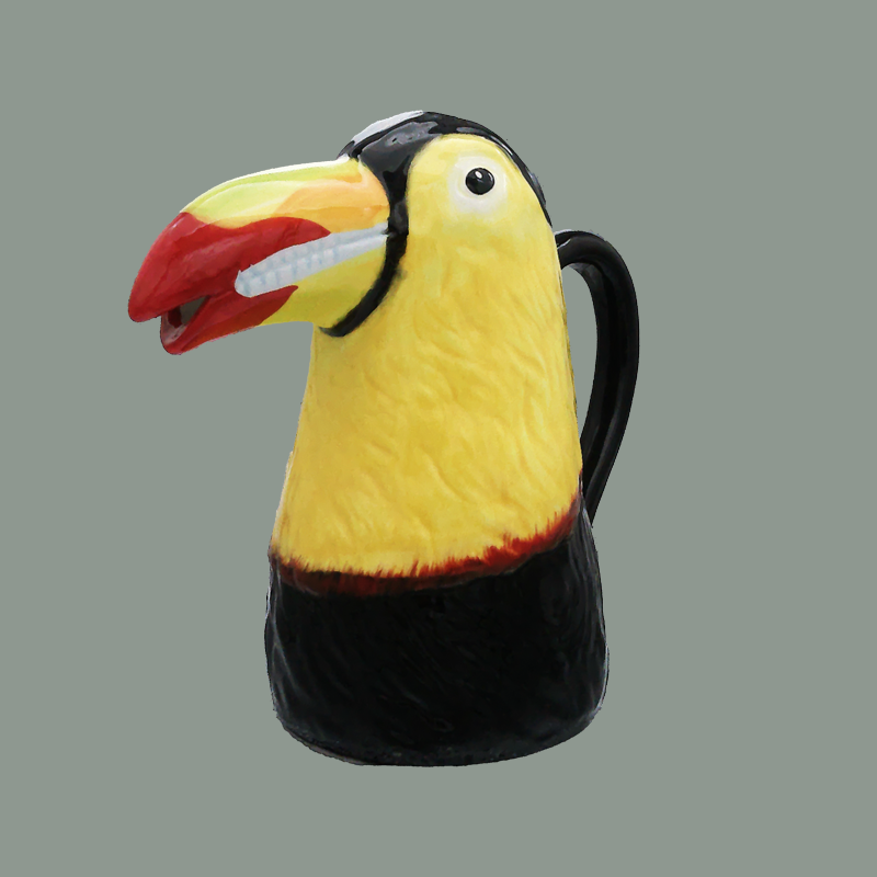 Krug/Vase 'Tukan' aus Keramik