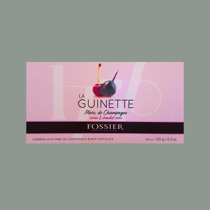 Kirschen mit Marc de Champagne in dunkler Schokolade von 'Fossier'