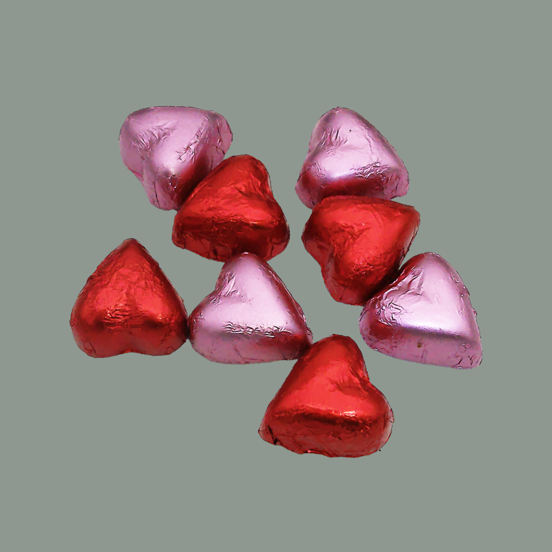 Schokoladen Herzen aus Haselnussnougat