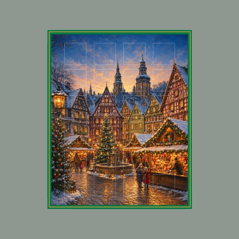 Vorbestellung Bitter & Zart Pralinen-Adventskalender 'Weihnachtsmarkt' (Auslieferung ab 16.11.)