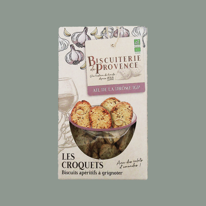 Bio-Gebäck mit Knoblauch von 'Biscuiterie de Provence'