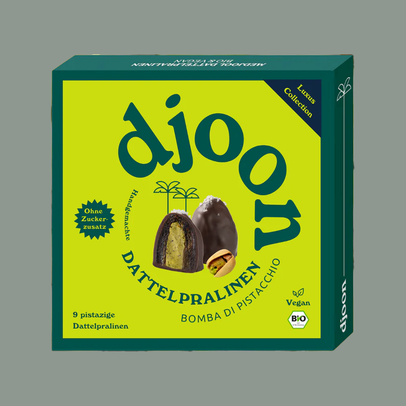 'Bomba di Pistacchio' Dattelpralinen von 'Djoon'