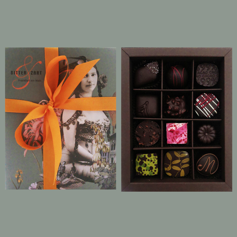 'Dark Times' 12er-Pralinenmischung (ohne Alkohol)