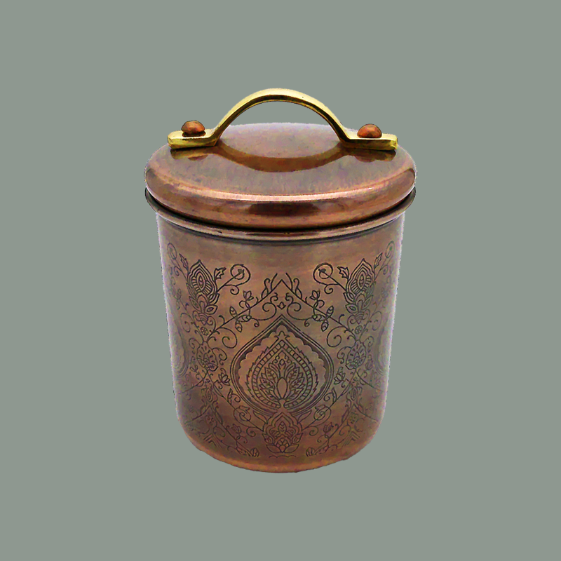 Edelstahl-Kupfer Dose