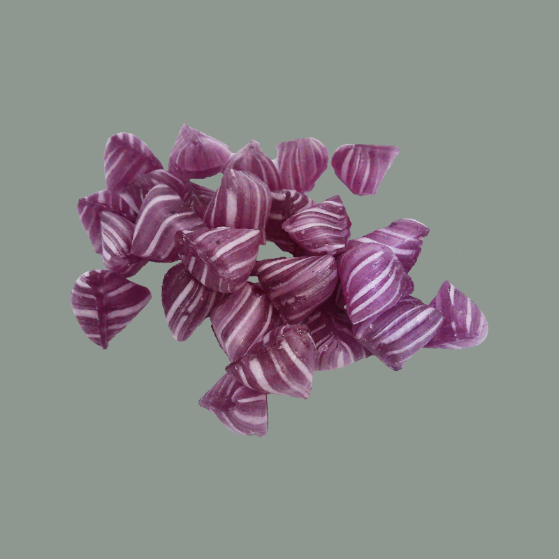 Gestreifte Lavendelbonbons