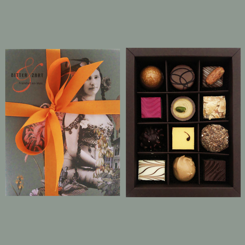 'Nougat Lovers' 12er-Pralinenmischung (ohne Alkohol)