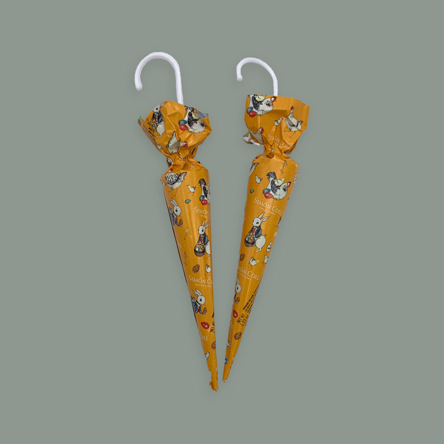 Oster-Schirm Orange (2 Stück)