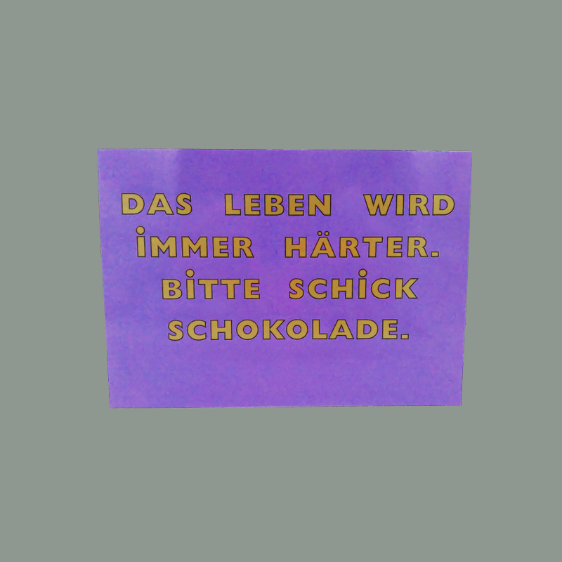 Postkarte 'Bitte schick Schokolade'