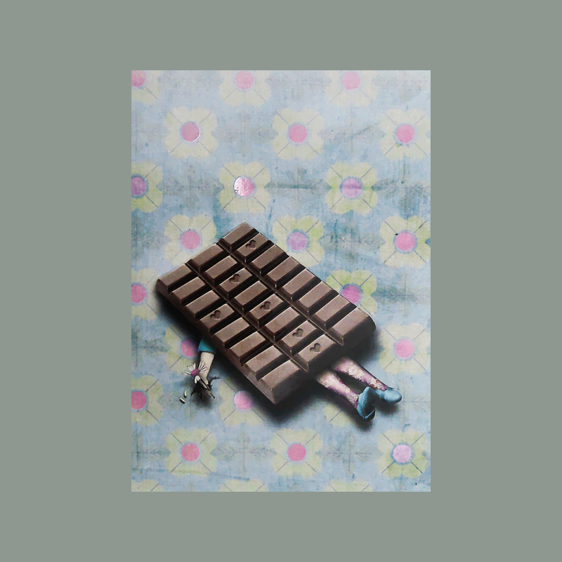 Postkarte 'Schokolade haut mich um!'