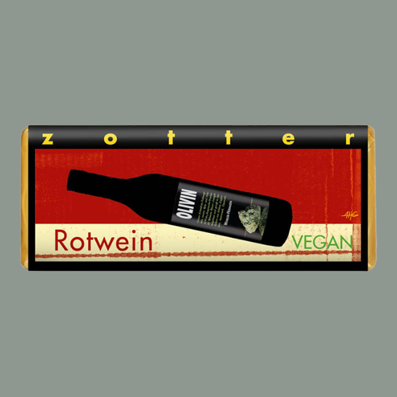 'Rotwein' von Zotter (vegan)