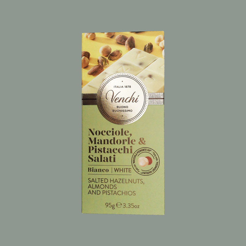 Venchi 'Nocciole, Mandorle & Pistacchi Salati Bianco'