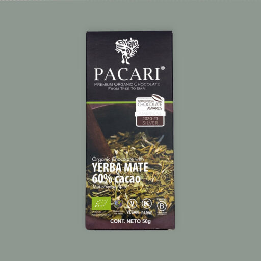 Pacari Tafelschokoladen Yerba Mate 60% Cacao.
